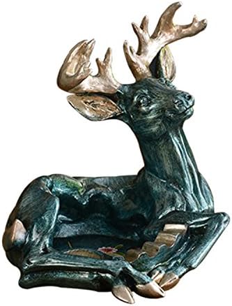 SFSYDDY-European Resin Ashtray Creative Living Room Table Decoration Garden Deer Retro Personality, Classical Arts And Crafts Smoke Dish