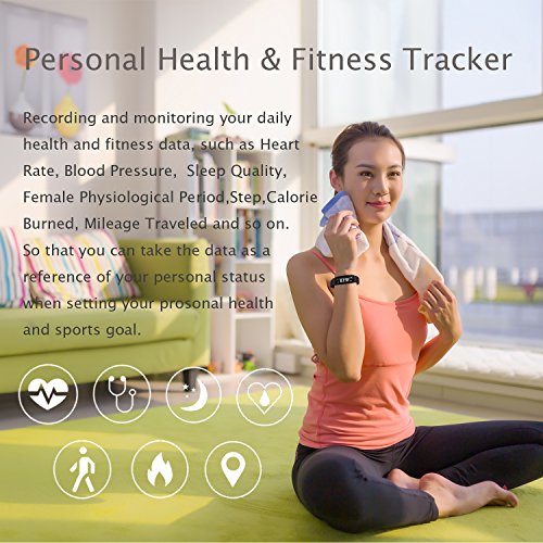 image for UNIWA Sports Bracelet, Heart Rate Watch Blood Pressure Sleep Monitor S