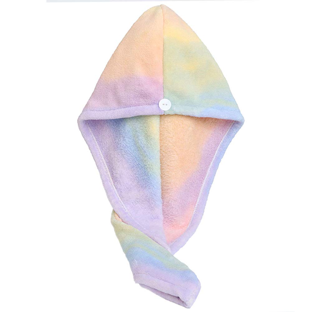 Microfiber Hair Drying Wrap Towel for Women Turban Fast Dry Multicolored : Beauty