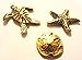 Sea Life Push Pins, 15pc Set, Antique Gold