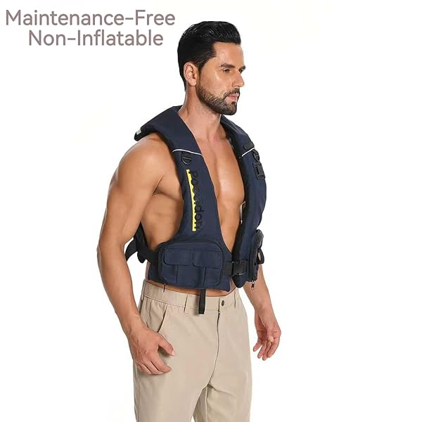 POESIDON ADJUSTABLE LIGHTWEIGHT BREATHABLE WATER SAFETY LIFE JACKET | CLASSIC UNISEX DESIGN | MULTI-FUNCTIONAL DUAL STORAGE POCKETS | SUITABLE FOR VARIOUS WATER ACTIVITIES