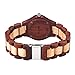 Sentai Wood Watch, Womens Handmade Wrist Watch with Adjustable Band, Date Calendar, Luminous Pointer