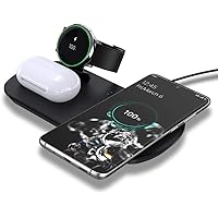FDGAO 3 in 1 Wireless Charger Station For Samsung Galaxy Watch Active/Active 2/Watch 39.5mm/40 mm/42 mm/44mm and Samsung…
