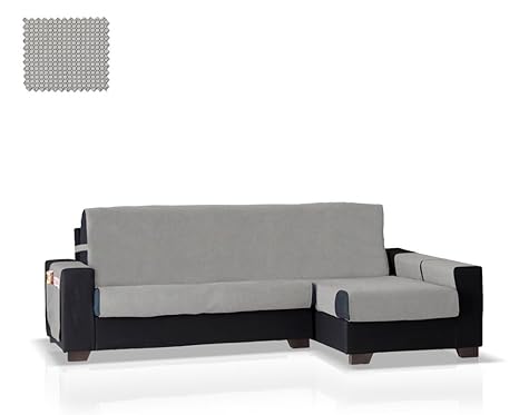 JM Textil Schoner für Ecksofa mit GEA Ottomane Rechts, Grösse Normal (245 cm.), Farbe Grau