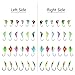 BASSDASH Ice Fishing Lure Kit Glowing Paint Jigs for Winter Ice Jigging Crappie Sunfish Perch Walleye Pike with Tackle Box