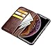 iPhone Xs MAX Case, QIALINO Slim Flip Genuine Leather Protective Cover iPhone Xs MAX Wallet Case with Card Holder - Brown