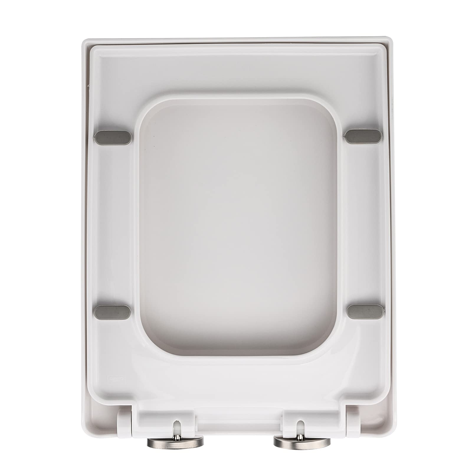 Toilet Seats Multifunctional Quiet Close PP Material Rectangle Type Thicken Mute Slow Down Detachable Bathroom Accessories Fits All Regular Toilet Bowls (Square)