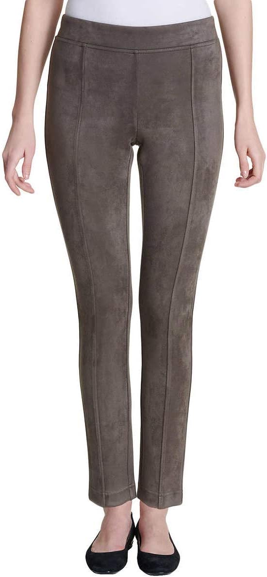 Super Soft Stretch Faux Suede Pull On Pant for Women, Taupe (XSmall)