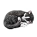 Collections Etc Sleeping Seymour Tuxedo Cat Statue Cute Outdoor Garden or Indoor Decoration