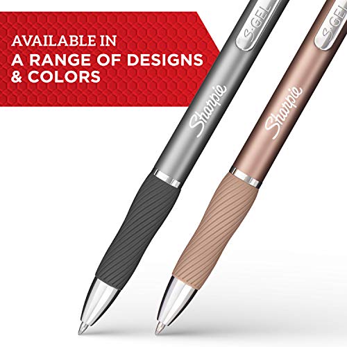 SHARPIE SGel, Gel Pens, Sleek Metal Barrel, Medium Point (0.7mm