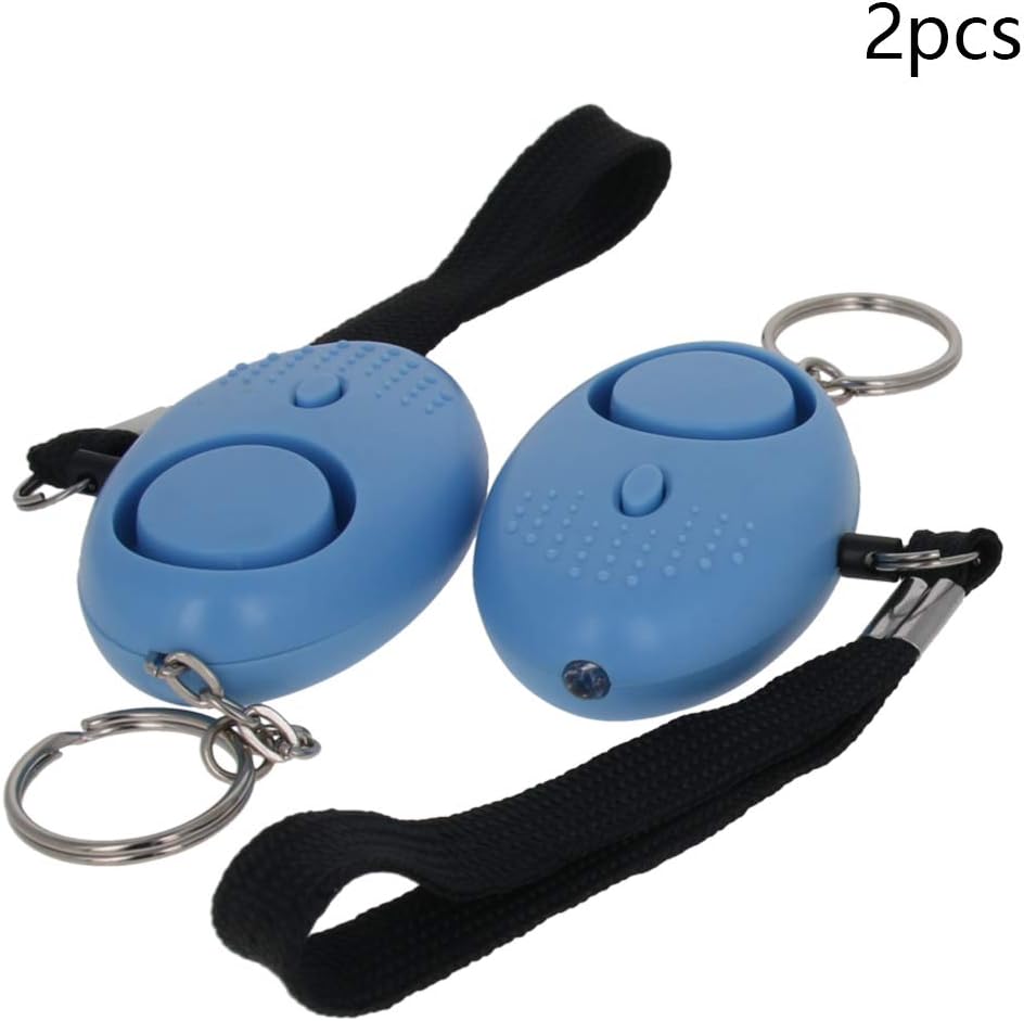 Othmro Personal Alarm 130db Personal Safesound Security Alarm Keychain with LED Light L002 Light Blue 2pcs: Home Improvement