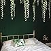 12 Pack Wisteria Artificial Flowers - 3.7 Feet/Pc Hanging Floral Garland Fake Silk Flowers, 12 Faux Vines, Perfect Decor / Photo Backdrop for Wedding, Reception, Home, Wall, Window Decorations (WHITE)