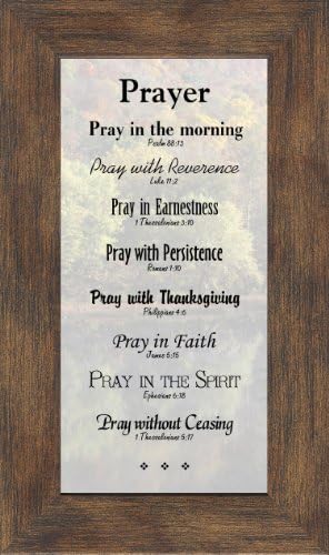 Christian Prayer Principals Framed Gift 3.5" X 7" with Built in Easel