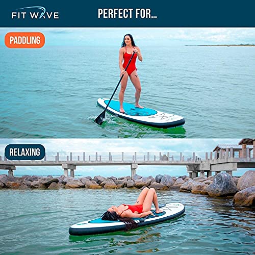 FITWAVE Paddle Board 9.5ft + Kit Inflatable Paddle Boards for Adults