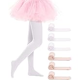 Century Star 6 Pairs Girls Ballet Tights -Soft Footed Dance Transition Toddler Tights