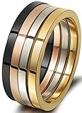 Jstyle Stainless Steel Womens Finger Rings for Teen Girls 4 Pcs A Set Promise Ring Eternity (10)
