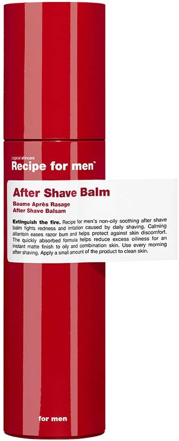 Recipe for Men After Shave Balm 100ml Non-Oily Fights Redness Irritation Matte