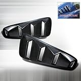 Spec-D Tuning WLUQ-MST05B Ford Mustang Shelby Bullitt Gt 2 Dr Coupe, Black 1/4 Quarter Window Scoop Louver