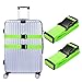 Hibate Luggage Strap Suitcase Baggage Travel Belts - Green, Pack of 2