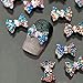 PISSION 10Pcs DIY 3D Nail Care Rainstone Bow Nail, Jewelry Alloy Nail Art Decoration