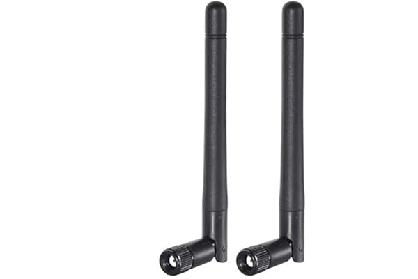 Bingfu Dual Band WiFi 2.4GHz 5GHz 5.8GHz 3dBi MIMO RP-SMA Male Bluetooth Antenna (2-Pack) for PC Computer WiFi Router Wireless Network Card USB Adapter Security IP Camera Video Surveillance Monitor