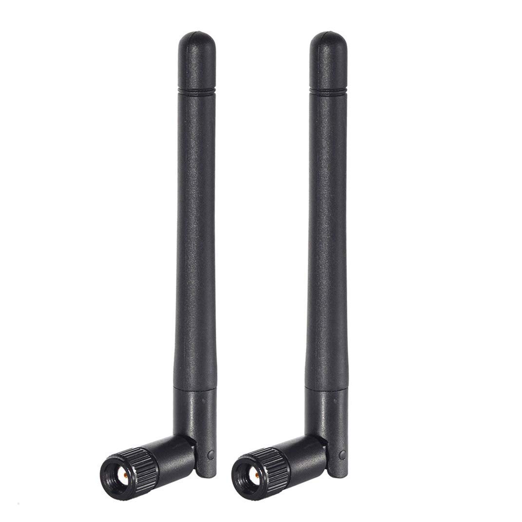Photo 1 of Bingfu Dual Band WiFi 2.4GHz 5GHz 5.8GHz 3dBi MIMO RP-SMA Male Bluetooth Antenna (2-Pack) for PC Computer WiFi Router Wireless Network Card USB Adapter Security IP Camera Video Surveillance Monitor