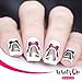 Whats Up Nails - Christmas Nail Vinyl Stencils 4 Pack (Peppermint Candy, Bell, Festive Globes, Antler) for Nail Art Design