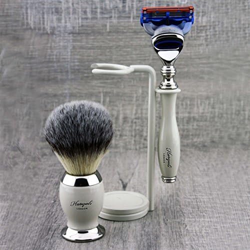 Haryali London 5 Edge Razor with Synthetic Badger Hair Shaving Brush and Stand Perfect Shaving Kit for Mens - Image 4