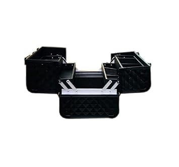 Funda Traders Big Black Professional Cosmetic Vanity Box with Key Lock