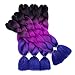 28 Inch Pre Stretched Braiding Hair 7 Packs Easy Crochet Braid Hair, Hot Water Setting Professional Soft Yaki Texture Ombre Braiding Hair Extensions