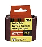 3M 9250NA-2 Heavy Duty Power Sanding Belts, 2.5-Inch by 16-Inch, Fine Grit, 2-pack