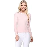 YEMAK Women's Knit Sweater Pullover – Long Sleeve Crewneck Basic Classic Casual Knitted Soft Lightweight T-Shirt Top