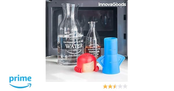 InnovaGoods Limpiador de Microondas, Polipropileno, Azul, 8x11x13 ...
