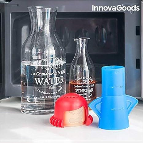 InnovaGoods Limpiador de Microondas, Polipropileno, Azul, 8x11x13 ...