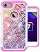 iPhone 7 Case, Nuomaofly [Creative] Studded Rhinestone Crystal Bling Hybrid Armor Defender Dual Layer Protective Case Cover for Apple iPhone 7 (Pink Tree)