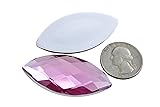Allstarco 50x25mm Pink Rose H112 Large Flat Back
