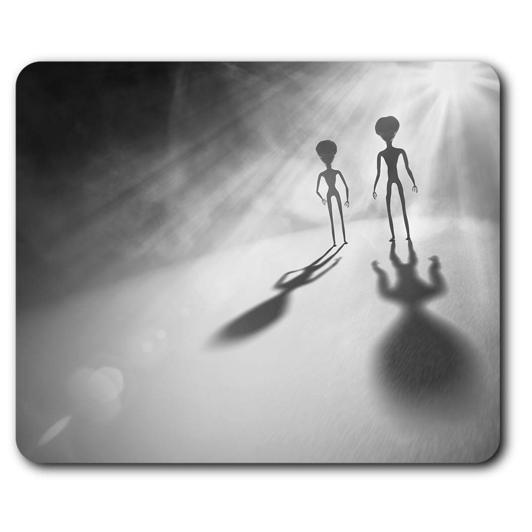 Destination Vinyl Ltd Creepy Alien UFO Men Aliens Mouse Mat Pad Computer PC Laptop Gaming Office Home Desk Accessory Gadget #42467