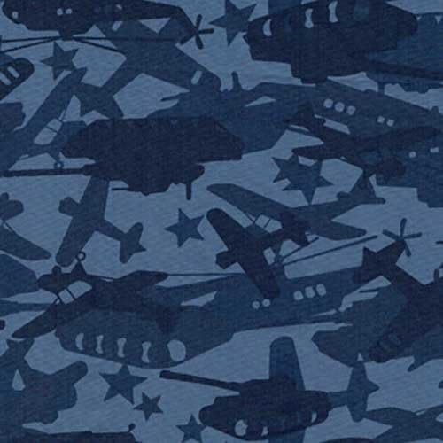 Tanks / Planes Navy Blue JL143 CAMOUFLAGE FABRIC BY HALF METRE - 100% Cotton Fabric - Kids Fabric Childrens Fabric Boys Fabric - 100% Cotton (JL143 Planes Tanks Navy Blue)