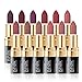 CCbeauty Matte Lipstick Set of 12 Natural Color Moisturizer Long Lasting Women Makeup Lipstick Waterproof,Nude