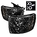 Spyder 5009517 Chevy Silverado 1500 07-13 2500HD/3500HD 07-14 Projector Headlights - LED Halo - LED ( Replaceable LEDs ) - Smoke - High H1 (Included) - Low H1 (Included)