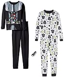 Star Wars Little Boys' Vader Costume 4-Piece Pajama Set with FlashLight, 6