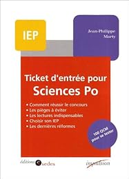 Ticket d'entrée pour sciences po
