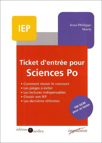 Ticket d'entrée pour sciences po