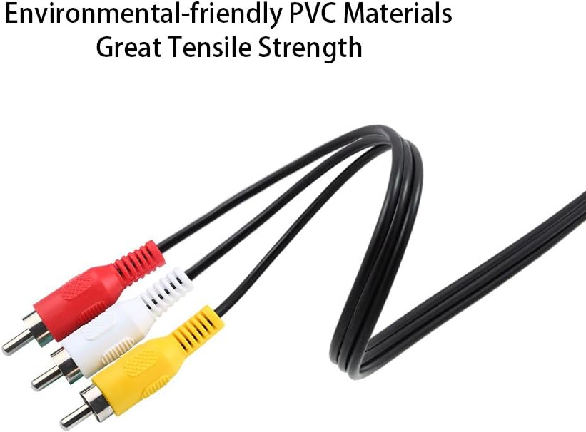 Onvian 3.5mm to 3 RCA Male Plug to RCA Stereo Audio Video Male AUX Cable 5FT Cord: Home Audio & Theater