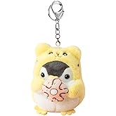BONICI Men Women Creative Cute Lovely Cosplay Costume Play Changing Clothes Donut Penguin Pendant Keychain Key-Chains Keyring Gift Pendant Handbag Tote Purse Backpack Decoration Car Key -Tiger