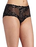 Natori Womens Feathers Girl Brief Panty, Black, Small, Online Clothing Store