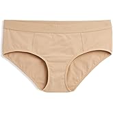 TomboyX Hipster Underwear for Women, Cotton Blend, Sustainable Soft Stretch Fabric, Full Coverage Mid Rise Panties