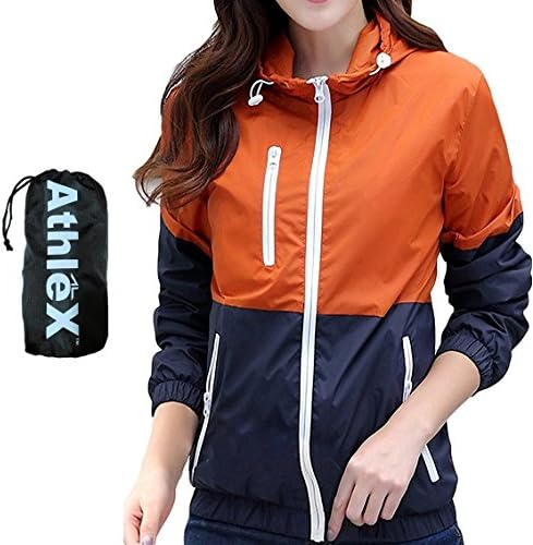 Athlex アスレエックス レディース ウインドブレーカー 女性用 マウンテンパーカー ウィメンズ 蔵 ナイロンジャケット Uv対策 ウィンドブレーカー ブルゾン 収納袋付き ランニングウェア