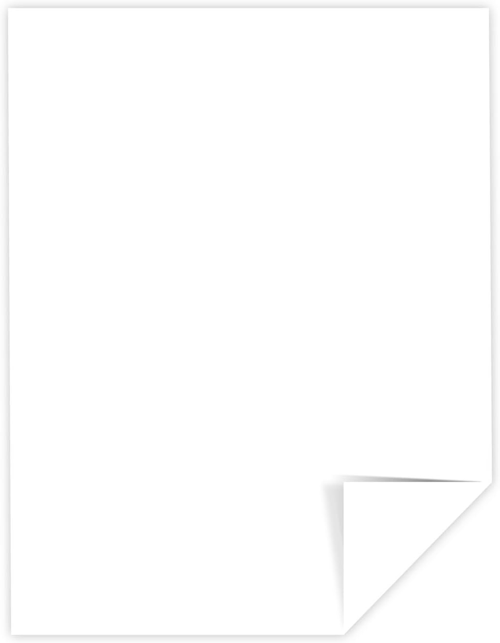 Neenah Bright White Cardstock, 8.5" x 11", 65 lb/176 gsm, 250 Sheets (91904) : White Cardstock : Office Products