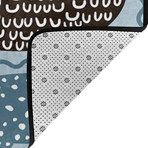 Seal Whale Octopus Fish Modern Casual Area Rugs for Living Room Bedroom Carpet Thick Soft Large Flannel Mats Easy to Clean Stain 60 X 39 Inches